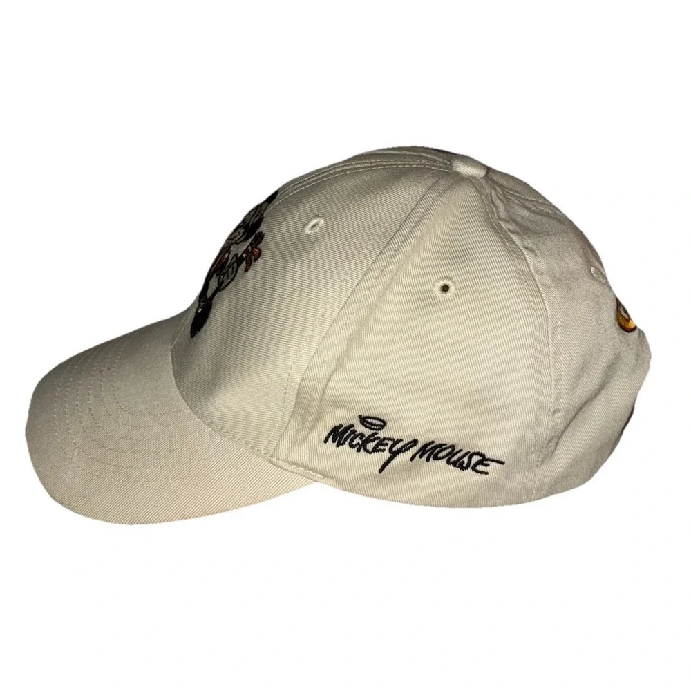 Disneyland California Adventure Hat Youth Beige Mickey Mouse Hiking Cap‎ Vtg 90s